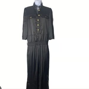 NWT Lucy Paris Silver Roll Tab Jumpsuit